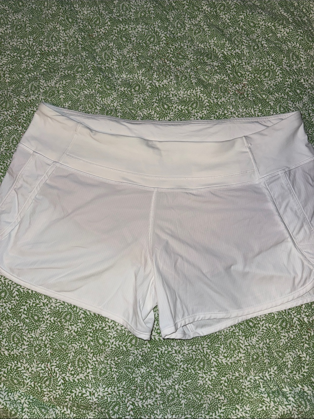 Lululemon Women’s White Active Shorts - Comfortable Athletic Fit